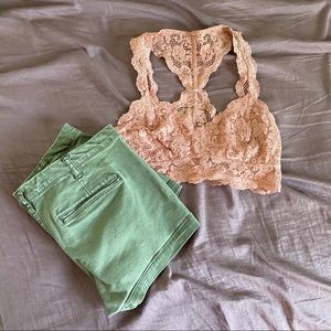 EXPRESS Lace Bralette Dusty Rose Crop Top